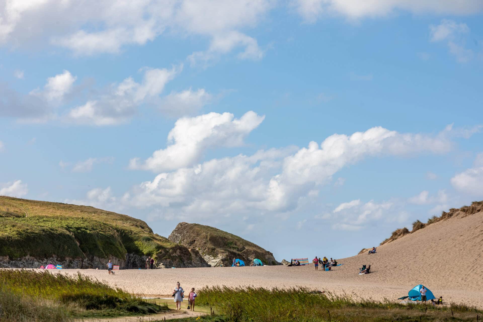 Holywell Bay beach Cornwall