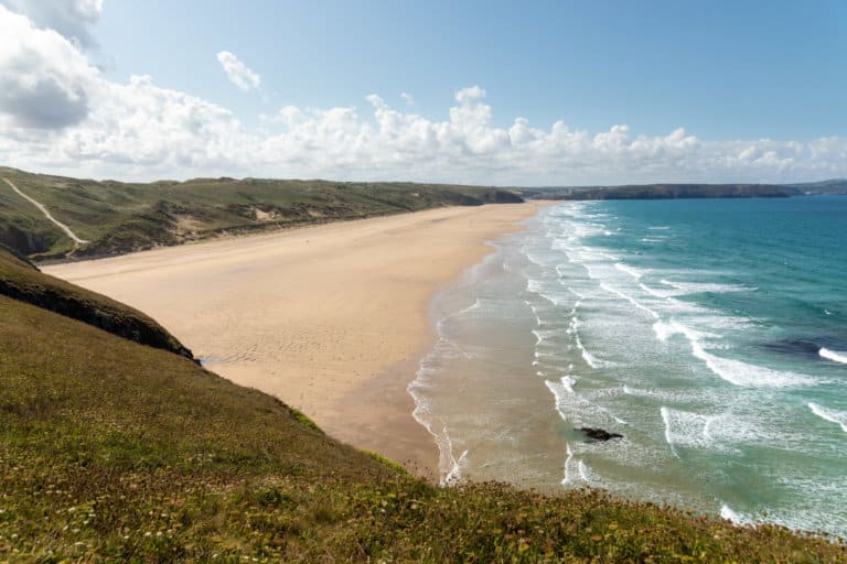 Perranporth Beach in North Cornwall