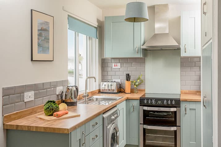 The cute kitchen at Ammonite Surf