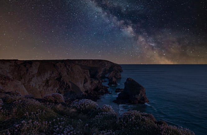 Milky Way over Bedruthan Steps