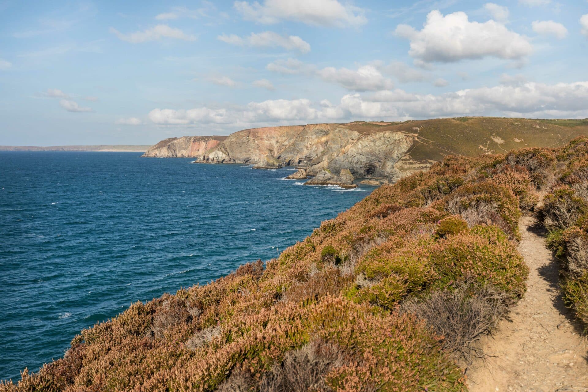 Perranporth coast path to St Agnes Cornwall