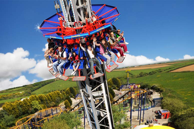 Skyraker ride at Flambards in Cornwall